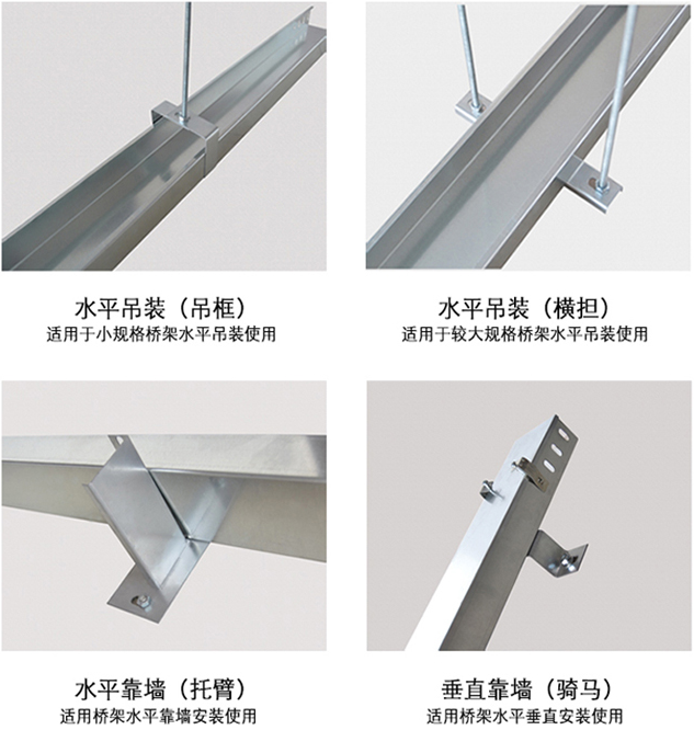 電纜橋架最常見的幾種安裝方式(圖1)