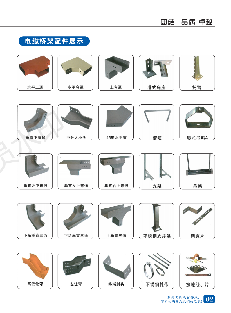 電纜橋架配件表